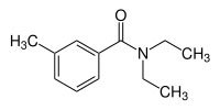 DEET Diethyltoluamide molecuulstructuur