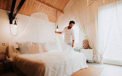 Sleep under a mosquito net at home too