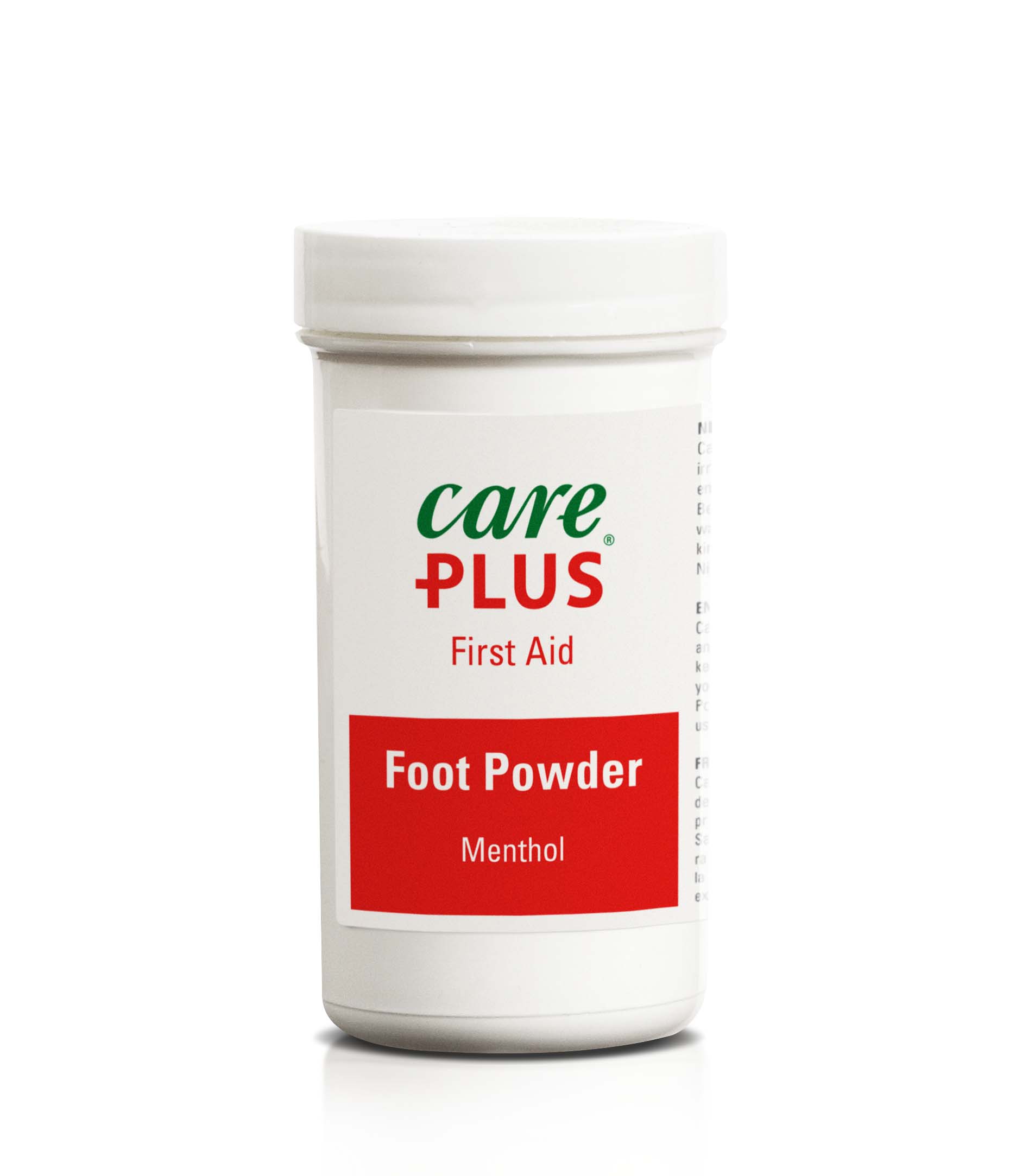 Foot Powder absorbs moisture, dries the feet, and helps prevent blisters