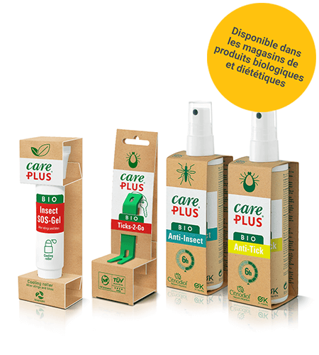 La nouvelle ligne bio de Care Plus Care Plus bio contre les moustiques et les tiques