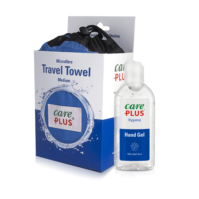 Personal hygiene with Care Plus products while travelling