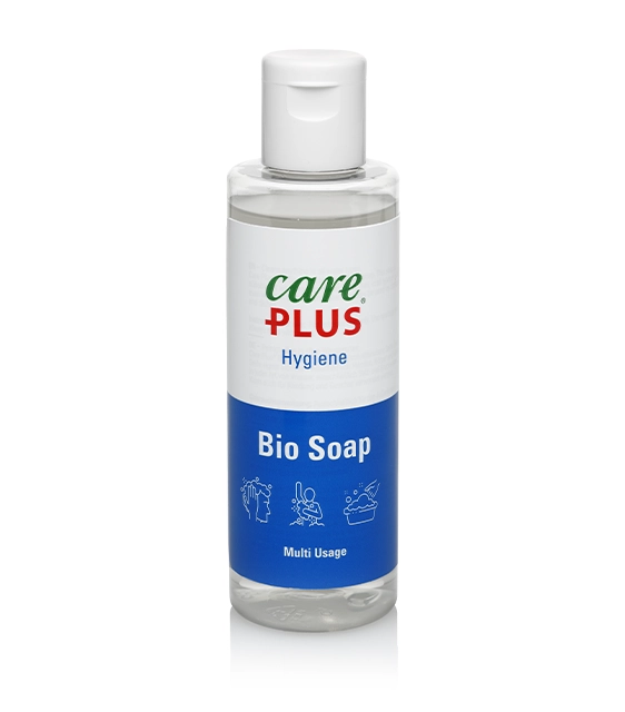 De multifunctionele Bio Soap kan gebruikt worden voor het wassen van handen, huid, haar, licht vervuilde kleding en de afwas