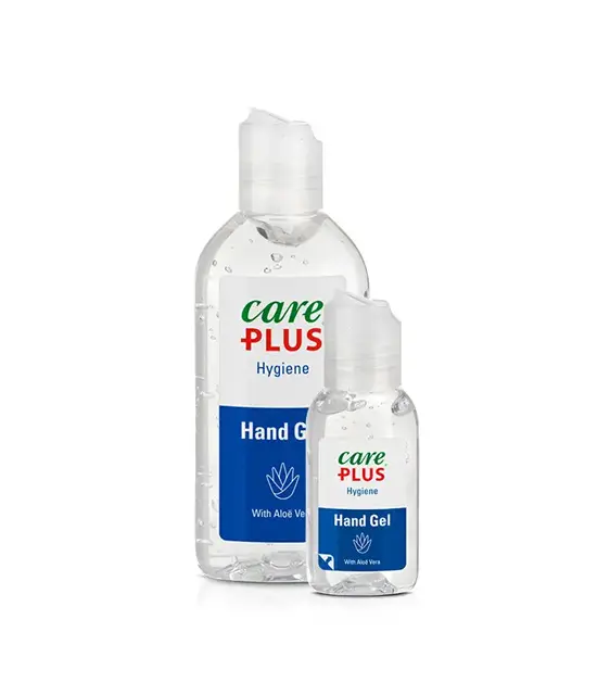 geen water en zeep, maar toch schone handen met care plus handgel