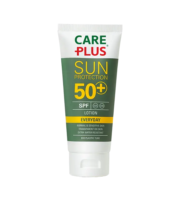 De beste bescherming tegen de zon met zonnebrand SPF50+ van Care Plus