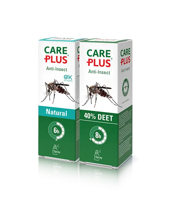 Care Plus anti-insect DEET und Natural. Der beste Schutz vor Mücken und Zecken.