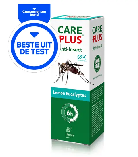 Care Plus-anti-muggen spray Natural als beste getest door de consumentenbond